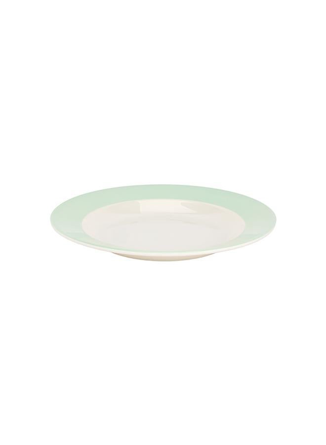 Royalford 32Pc Melamine Dinner Set ,break resistant ,freezer safe and Top Rack Dishwasher Safe Green and White 10inch - Image 5
