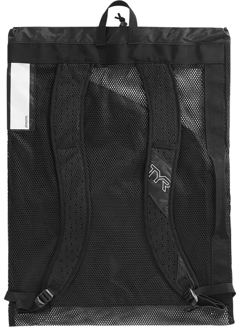TYR Elite Team Mesh Backpack, Black, one Size - Image 1