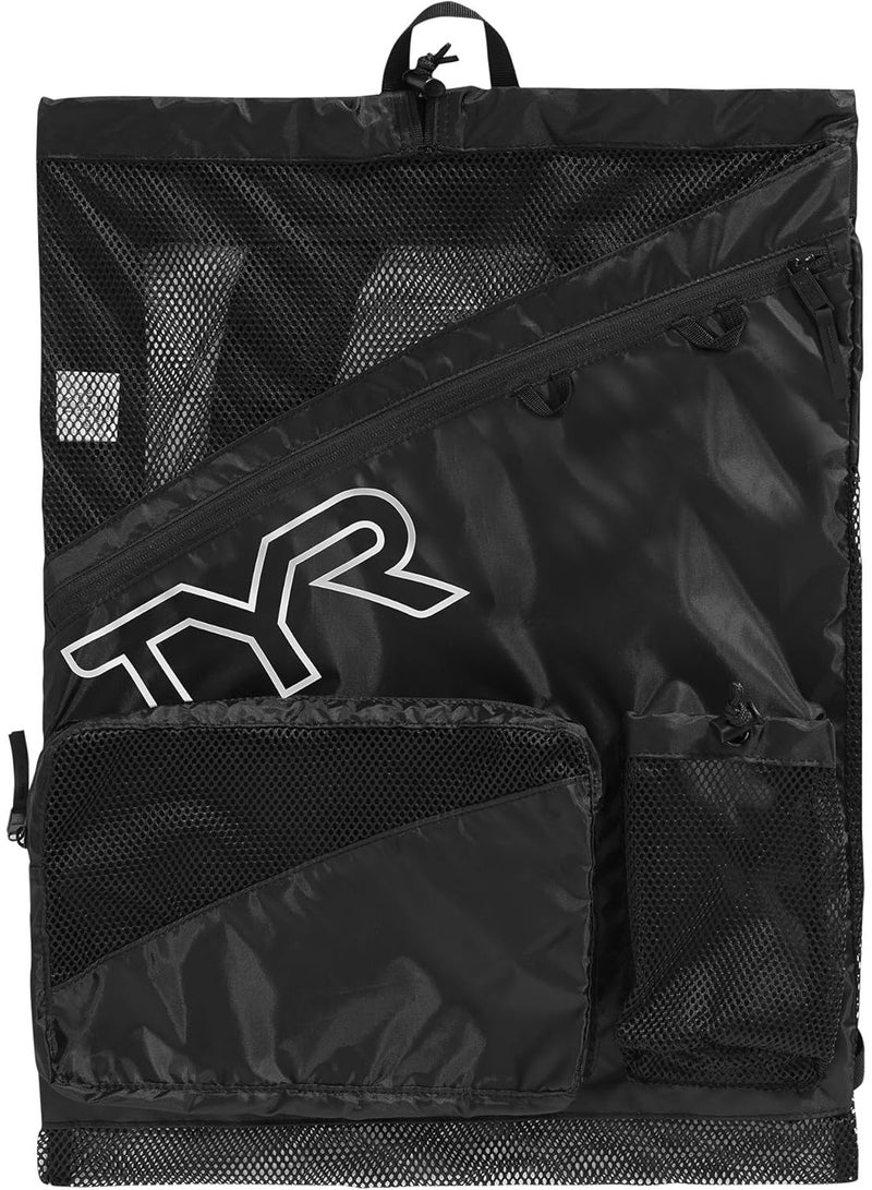 TYR Elite Team Mesh Backpack, Black, one Size - Image 2