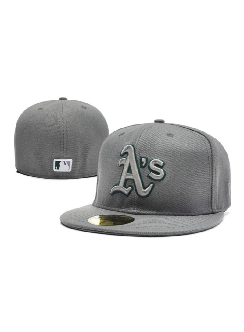 NEW York 3D Embroidered Fitted Baseball Team Cap with Closed Back for Sun Protection-60.6CM 