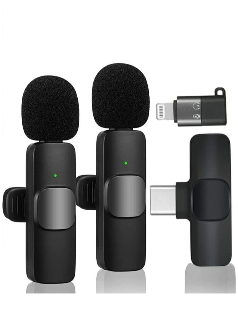 K9 - Dual Noise Reduction Wireless Bluetooth Microphone for Video Recording and Live Streaming with Mic Receiver for iPhone and Android Phones - Image 1