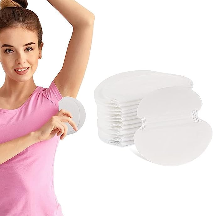 Kapida Sweat Pads For Underarms Disposable Highly Absorbent Sweat Pads Cotton Anti Allergic, Anti Bacteria, Anti Smell Disposable Underarm Perspiration Pad for Men and Women (pack of 10) - Image 1