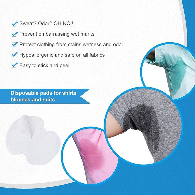 Kapida Sweat Pads For Underarms Disposable Highly Absorbent Sweat Pads Cotton Anti Allergic, Anti Bacteria, Anti Smell Disposable Underarm Perspiration Pad for Men and Women (pack of 10) - Image 4