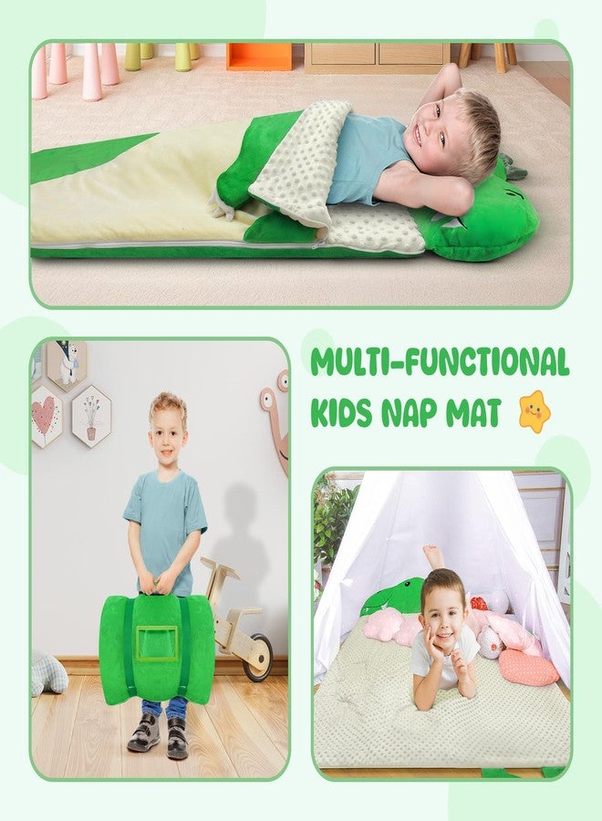 Decalsweet Kids Sleeping Bag Soft Plush Toddler Nap Mat with Pillow for Boys Girls Large 67 * 27.5 Inch Sleeping Mat for Daycare Preschool Kindergarten - Image 5
