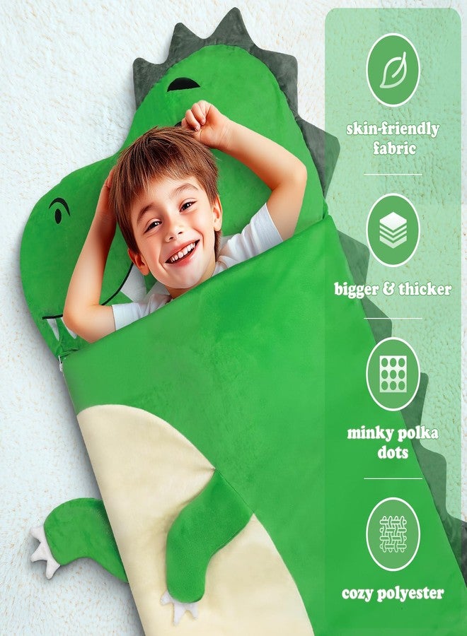 Decalsweet Kids Sleeping Bag Soft Plush Toddler Nap Mat with Pillow for Boys Girls Large 67 * 27.5 Inch Sleeping Mat for Daycare Preschool Kindergarten - Image 4
