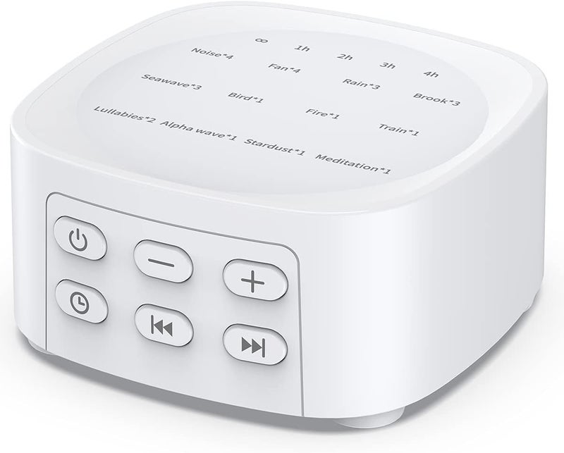 Sleepbox Sleep White Noise Sound Machines with 25 Soothing Sounds 36 Volume Levels 5 Timers Visible Sound Catalog Portable Size Memory Function for Home Office and Travel - Image 1