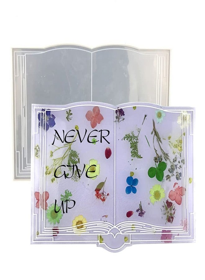 HEYXI Opening Book Decoration Silicone Mold is Suitable for Resin Epoxy Resin Craft Jewelry Making Home Decoration, 31x25cm/12.2x9.84in, White - Image 3