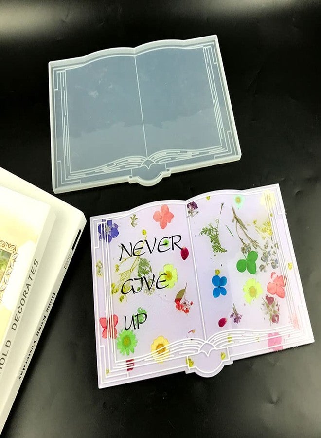 HEYXI Opening Book Decoration Silicone Mold is Suitable for Resin Epoxy Resin Craft Jewelry Making Home Decoration, 31x25cm/12.2x9.84in, White - Image 2
