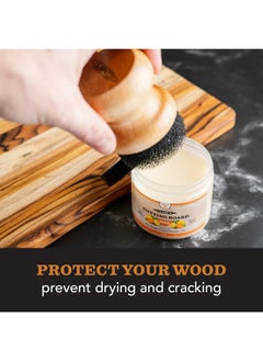 Clark's 300Ml Orange Lemon Scent Cutting Board Finish Wax 300Ml Enriched With Lemon And Orange Oils Made With Natural Beeswax And Carnauba Wax Butcher Block Wax  - Image 3