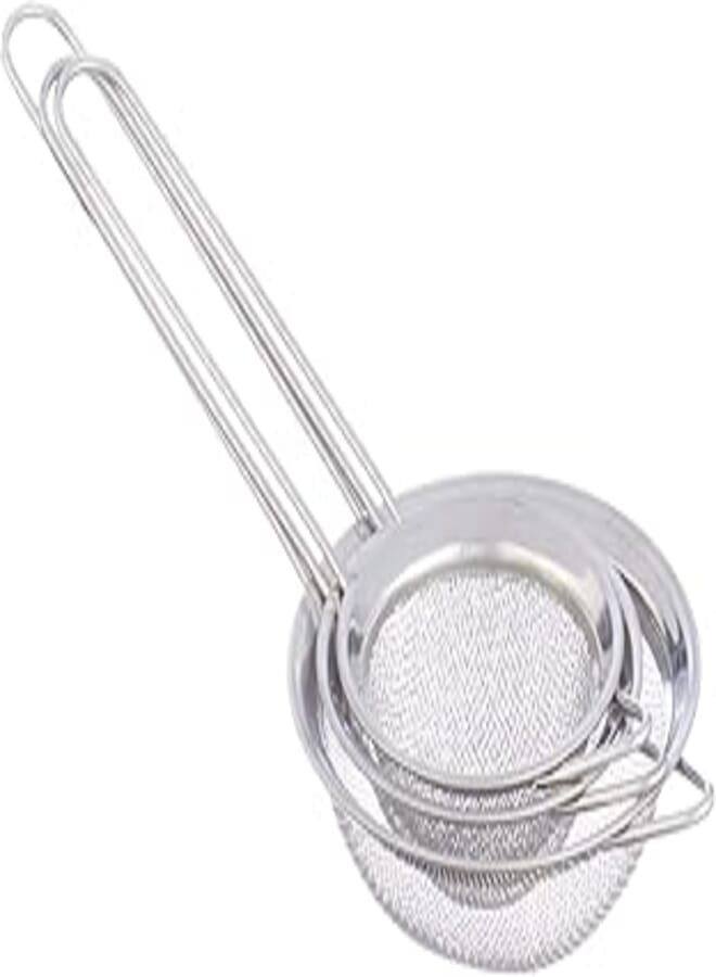 MT Medium Stainless Steel Colander Set - 3 Pieces