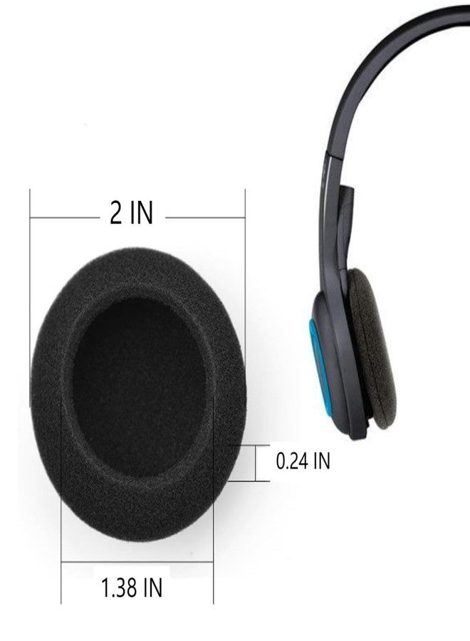 VUFVOID 4Pcs 55mm/2.2" Replacement Foam Ear Pud Earpads Sponge Cushion Applicable for Headphones Most Standard Size Office Telephone Headsets H251 H251N H261N H351 H361 - Image 2