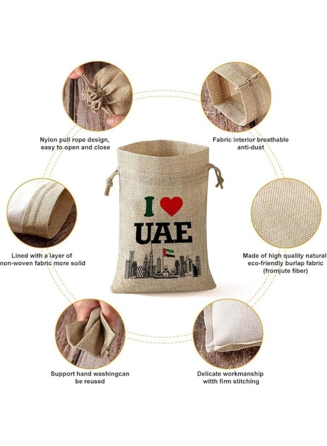 PRINTSHOP4ME UAE National Day Gift Bags - Set Of 12 Jute Bags - Celebrate Flag Day Accessories - Image 5