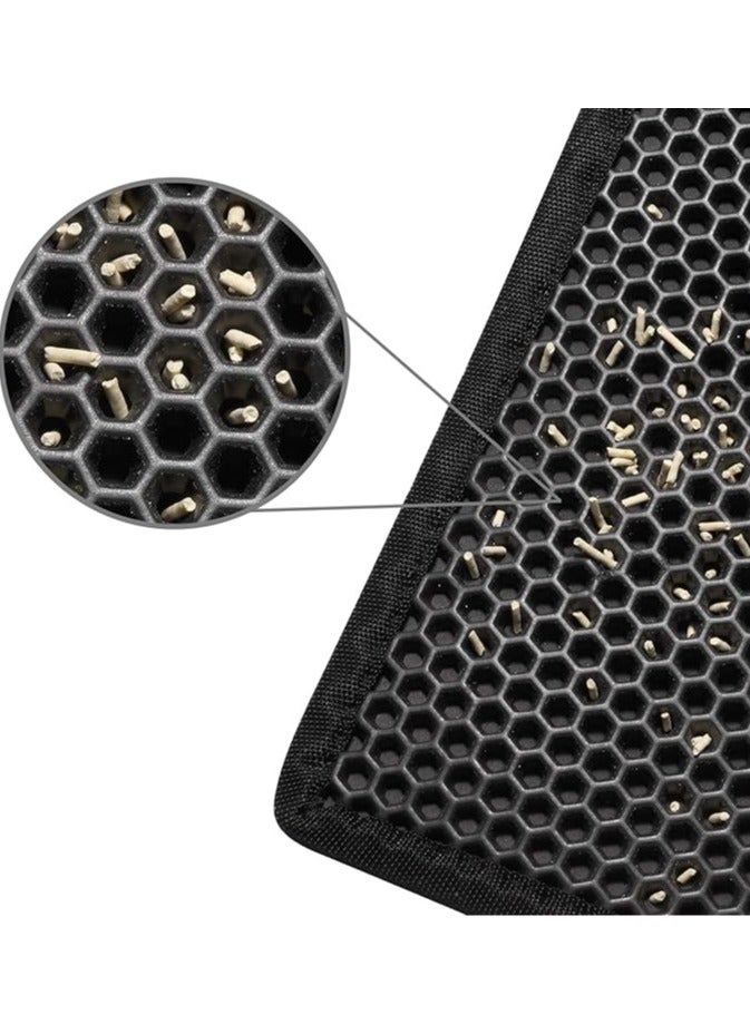 عام حصيرة للقطط مزدوجة الطبقات، مانعة للماء، مضادة للبول، حصيرة التقاط، حزمة واحدة. - Image 3