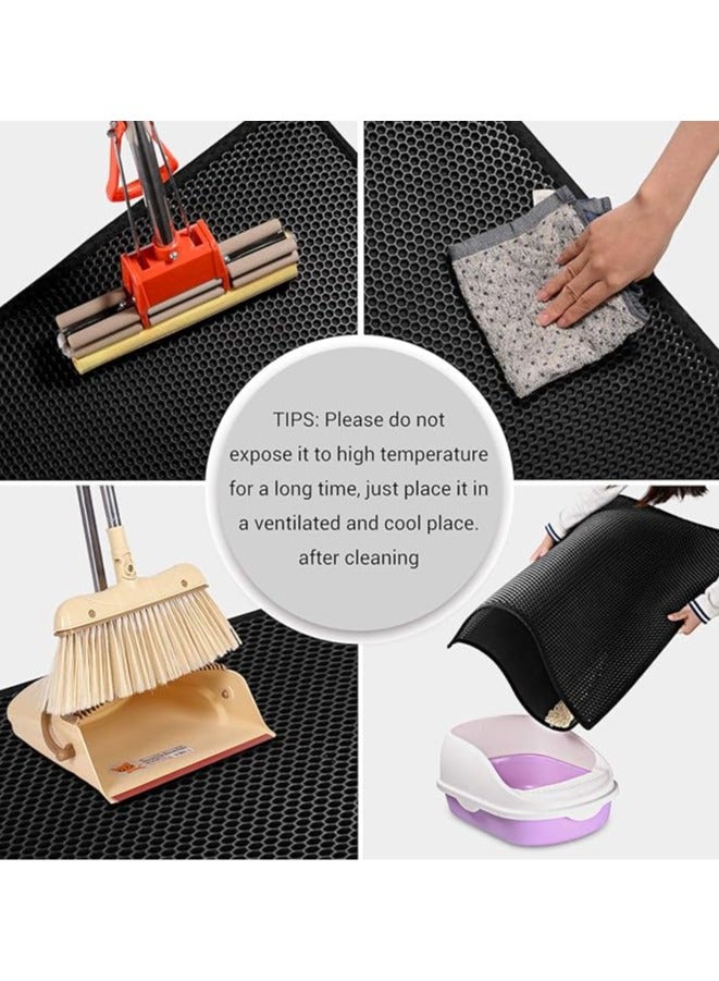 عام حصيرة للقطط مزدوجة الطبقات، مانعة للماء، مضادة للبول، حصيرة التقاط، حزمة واحدة. - Image 4