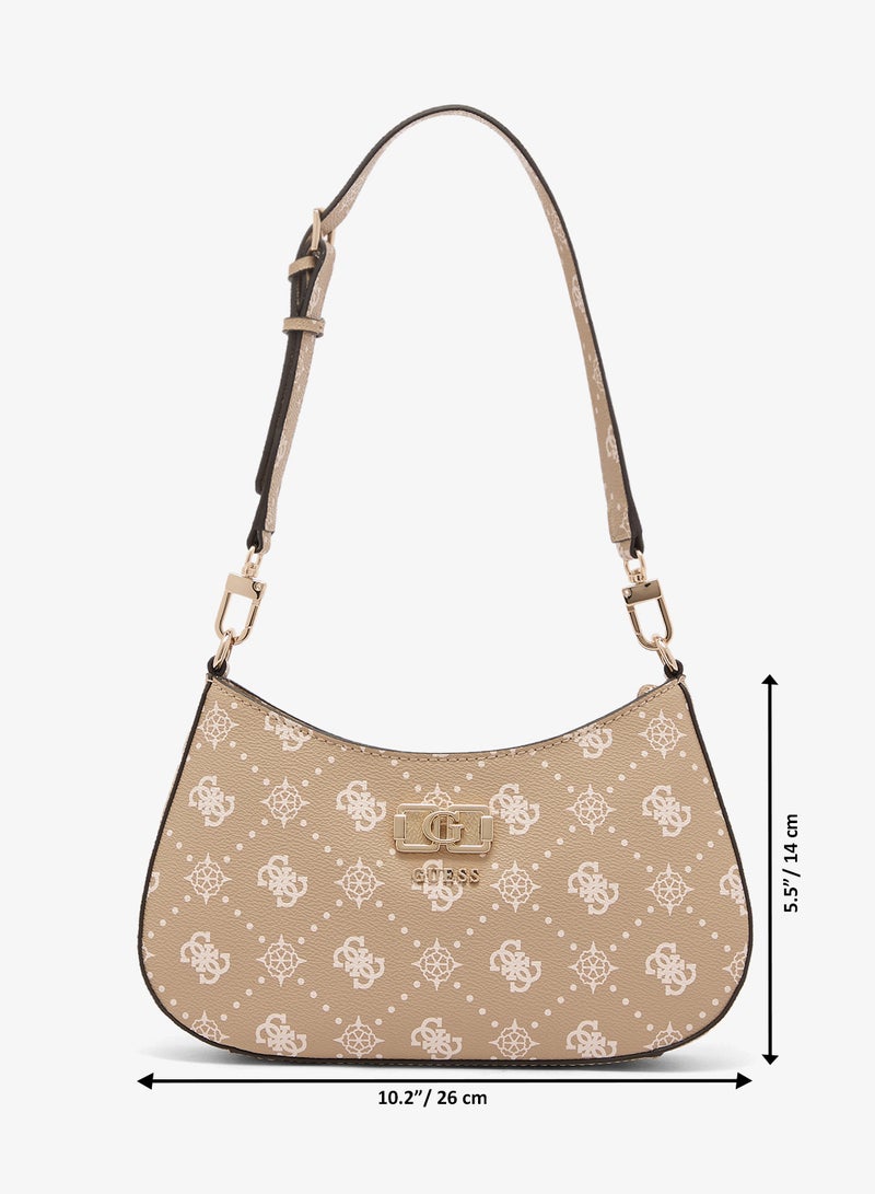 GUESS Emelie Logo Top Zip Shoulder Bag - Image 5