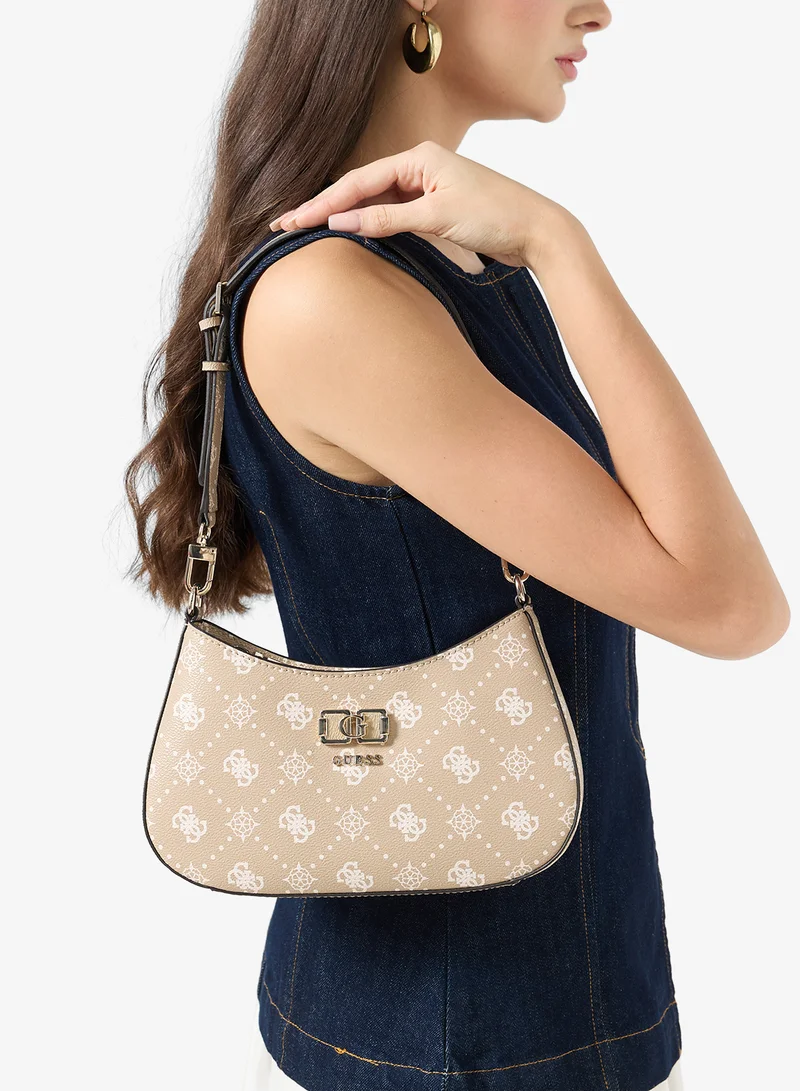 Guess  Emelie Logo Top Zip Shoulder Bag for Women | Best Price UAE
