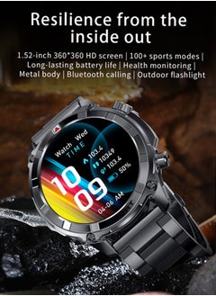 RollsTimi  Men's Full-Screen Touch Bluetooth Smartwatch, 1.52-Inch Dial, With Sleep Monitoring, Sports Mode And Message Display, Universal Smart Watch For Android And IOS Systems, RT-i116  - Image 2