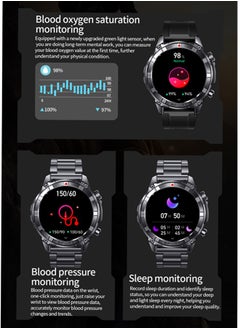 RollsTimi  Men's Full-Screen Touch Bluetooth Smartwatch, 1.52-Inch Dial, With Sleep Monitoring, Sports Mode And Message Display, Universal Smart Watch For Android And IOS Systems, RT-i116  - Image 3