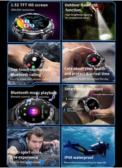 RollsTimi  Men's Full-Screen Touch Bluetooth Smartwatch, 1.52-Inch Dial, With Sleep Monitoring, Sports Mode And Message Display, Universal Smart Watch For Android And IOS Systems, RT-i116  - Image 4