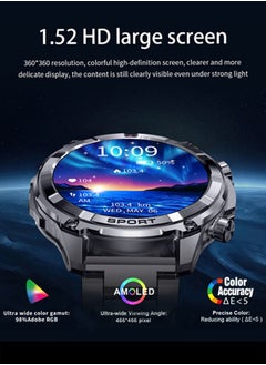 RollsTimi  Men's Full-Screen Touch Bluetooth Smartwatch, 1.52-Inch Dial, With Sleep Monitoring, Sports Mode And Message Display, Universal Smart Watch For Android And IOS Systems, RT-i116  - Image 5