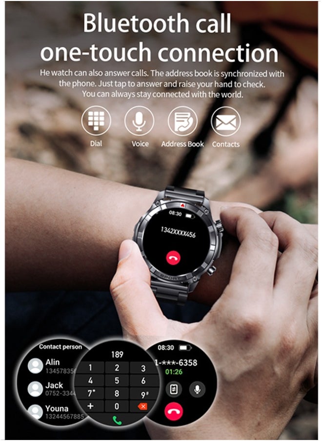 RollsTimi  - Men's Full-Screen Touch Bluetooth Smartwatch, 1.52-Inch Dial, With Sleep Monitoring, Sports Mode And Message Display, Universal Smart Watch For Android And IOS Systems, RT-i116 - Image 1