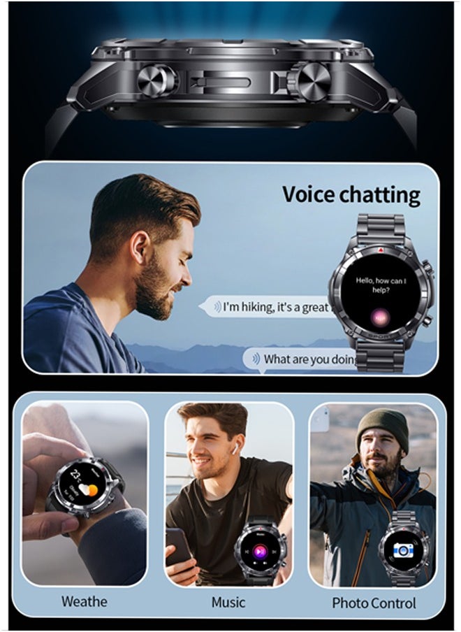 RollsTimi  - Men's Full-Screen Touch Bluetooth Smartwatch, 1.52-Inch Dial, With Sleep Monitoring, Sports Mode And Message Display, Universal Smart Watch For Android And IOS Systems, RT-i116 - Image 1