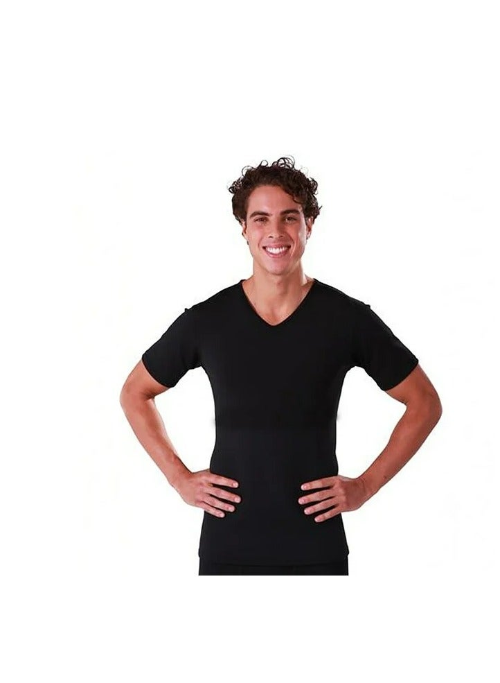 Generic XXXL Slimming Thermal Fitness T-Shirt - Supports fitness goals by increasing workout efficiency and enhancing sweating. - Image 3