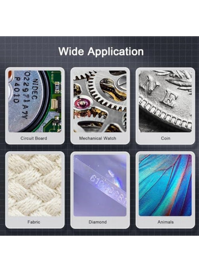 Macro Digital Microscope, Portable Handheld Magnifying Glass for Children, Girls and Boys, Fixed Focus, 2.0 Inch Color Screen, Pixel Lens - Image 2