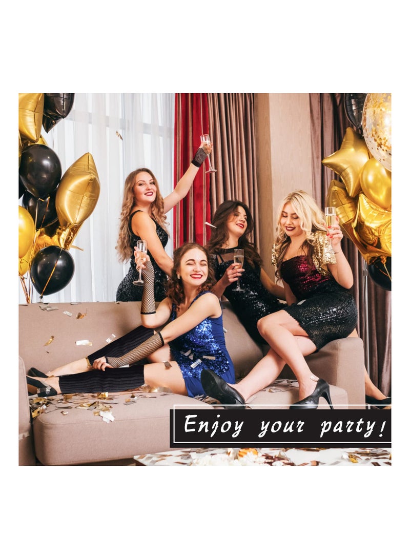 SOLARAE Warmers and Fishnet Gloves Set, Short Fishnet Gloves, Long Short Fishnet Gloves, Neon Leg Warmers for 80s Party Dance Disco Costume Parties Supplies - Image 5