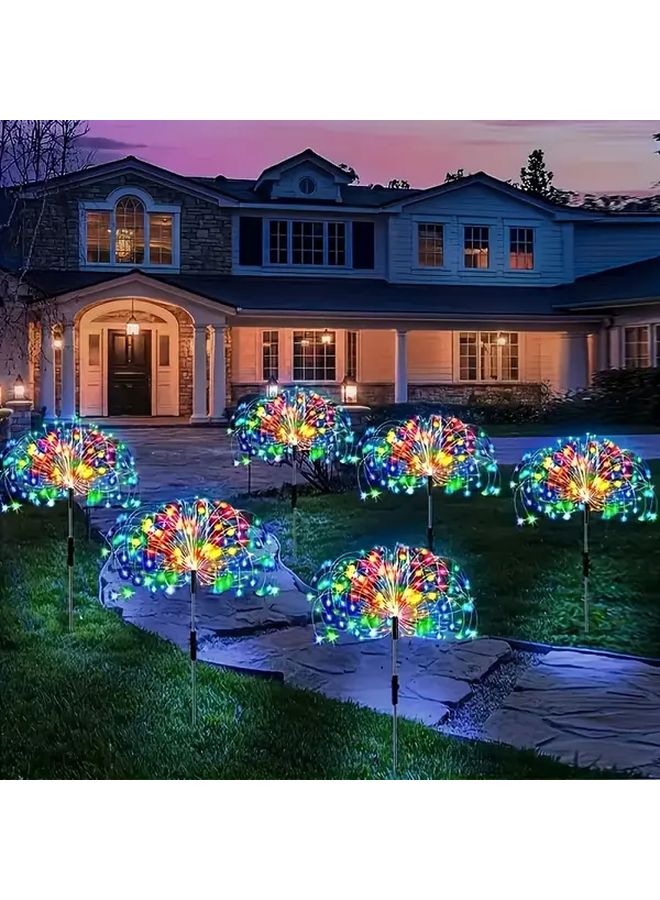 4Pcs 240 LED Solar Garden Lights Multicolor 8 Modes Smart Sensor Outdoor Decor - Image 4