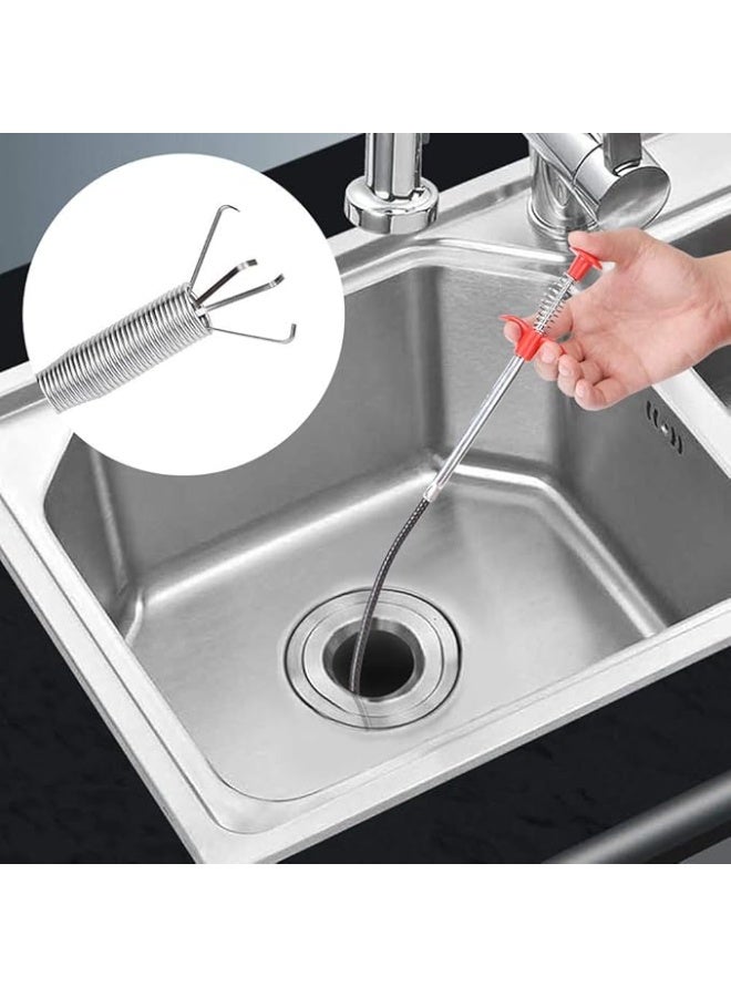 Cool Baby COOLBABY Durable Bendable Drain Auger, Multifunctional Sewer Hair Cleaning Claw, Spring Loaded Grabber Pickup Pipe Dredging Tool, Clog Remover Relief Catcher - Image 5