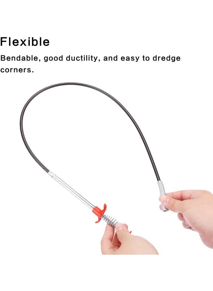 Cool Baby COOLBABY Durable Bendable Drain Auger, Multifunctional Sewer Hair Cleaning Claw, Spring Loaded Grabber Pickup Pipe Dredging Tool, Clog Remover Relief Catcher - Image 3