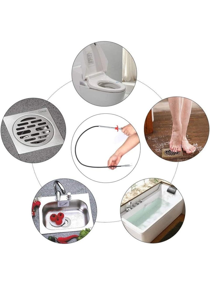 Cool Baby COOLBABY Durable Bendable Drain Auger, Multifunctional Sewer Hair Cleaning Claw, Spring Loaded Grabber Pickup Pipe Dredging Tool, Clog Remover Relief Catcher - Image 4