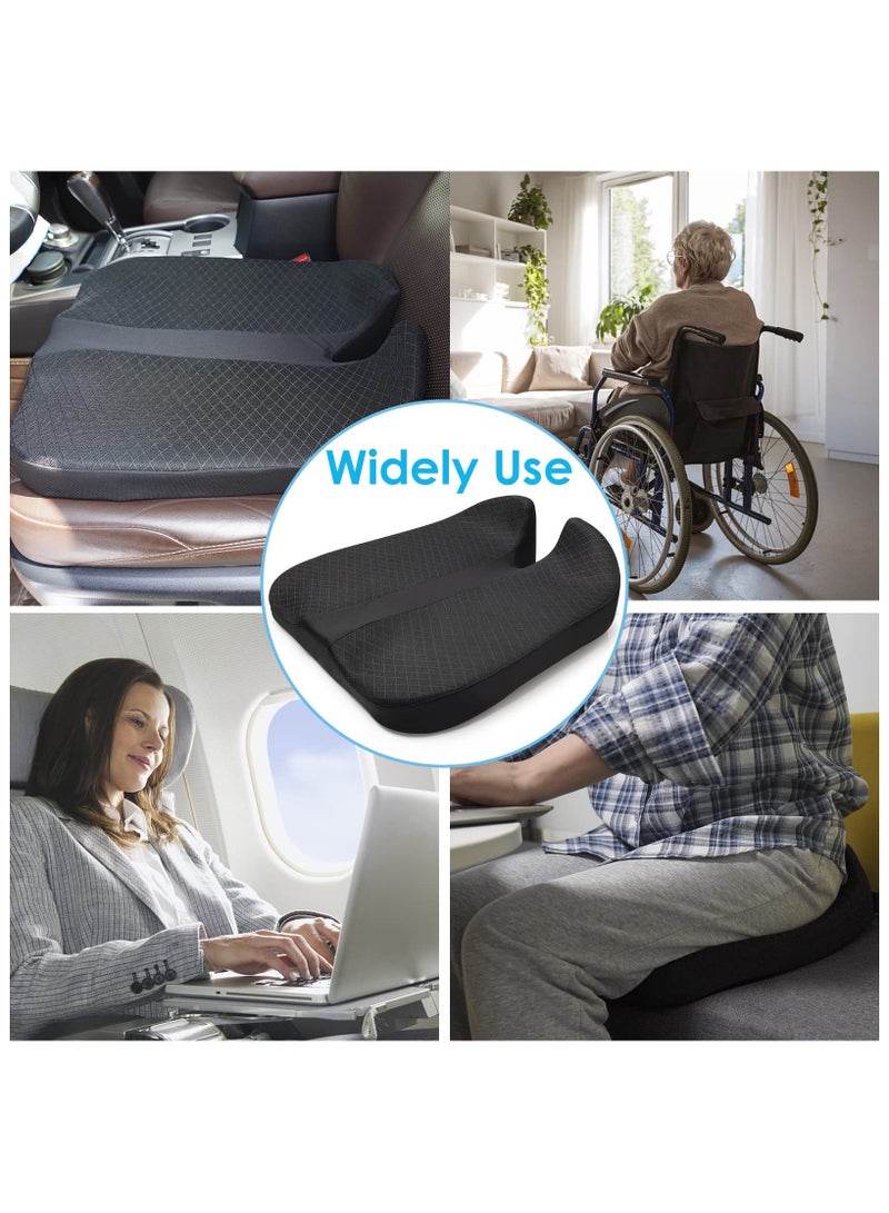 اكسيسن وسادة مقعد السيارة ، وسادة مقعد الشاحنة المرتفعة لوضعية رؤية أوسع ، وسادة لتخفيف آلام عرق النسا وسادة لتخفيف آلام عظم العصعص للقيادة لفترات طويلة - Image 2