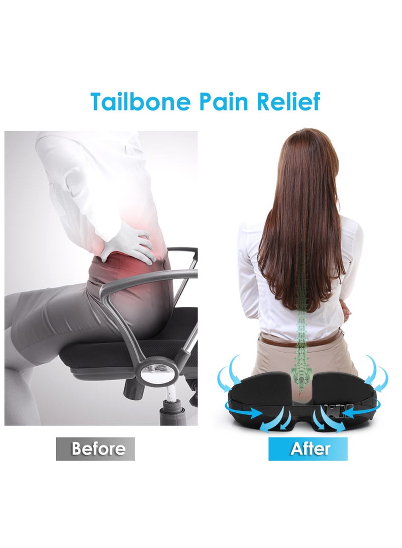 اكسيسن وسادة مقعد السيارة ، وسادة مقعد الشاحنة المرتفعة لوضعية رؤية أوسع ، وسادة لتخفيف آلام عرق النسا وسادة لتخفيف آلام عظم العصعص للقيادة لفترات طويلة - Image 4