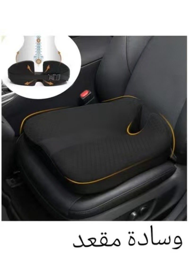 اكسيسن وسادة مقعد السيارة ، وسادة مقعد الشاحنة المرتفعة لوضعية رؤية أوسع ، وسادة لتخفيف آلام عرق النسا وسادة لتخفيف آلام عظم العصعص للقيادة لفترات طويلة - Image 1