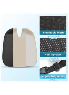 XICEN Car Seat Cushion Pad , Truck Seat Cushion for Office Chair,Cushion Driving Car Seat Cushion Improves Vision PostureCar Chair(black)  - Image 5