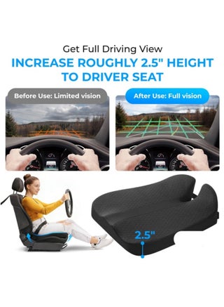 Car Seat Cushion Pad , Heightening Truck Seat Cushionfor  Broader Vision Posture ,Sciatica Pain Relief Pillow Tailbone Pain Relief Cushion for Long Time Driving - view 3