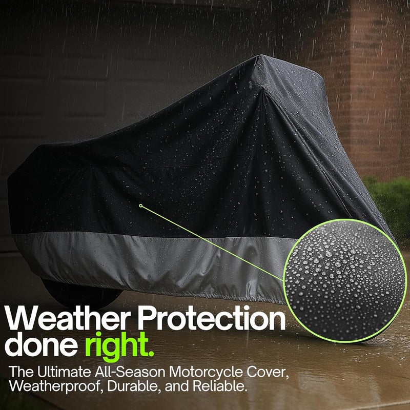 Formosa Covers Premium Motorcycle Cover with Cable & Lock - Fits up to 108" - Eagle Logo - Image 5