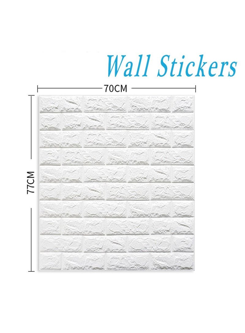 FFD 10PC 3D Wall Sticker Self Adhesive Wall Panels Waterproof Pe Foam White Wallpaper For Living Room TV Wall And Home Decor - Image 5