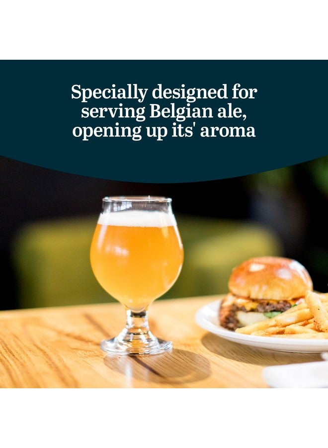 Libbey Craft Brews Classic Belgian Beer Glasses, Dishwasher Safe Beer Glasses Set of 4 for Belgian Ale, Tulip Beer Glasses - Image 1