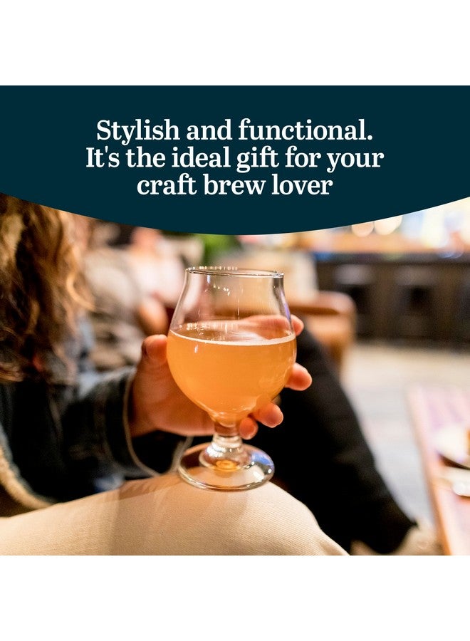 Libbey Craft Brews Classic Belgian Beer Glasses, Dishwasher Safe Beer Glasses Set of 4 for Belgian Ale, Tulip Beer Glasses - Image 3