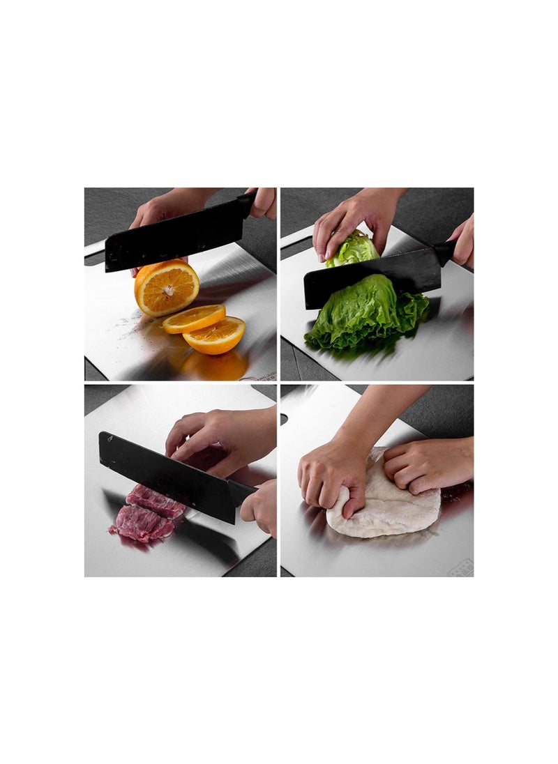 Generic - Yamato Cutting Board for Kitchen, Double Sided Stainless Nonstick Chopping Board for Kitchen Home Cooking Outdoor Camping, Suitable for Various Cooking Tasks (9.8 x 5.9 in,SUS304) - Image 1