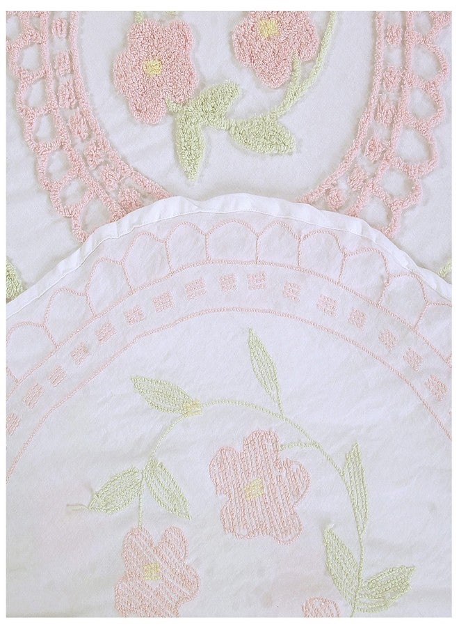 Better Trends 100% Cotton Chenille Bedspreads King Size, Bloomfield Collection Floral Design Bed Cover in Rose - Tufted Cotton Bedspreads, Lightweight Bedspreads & Coverlets - Image 5