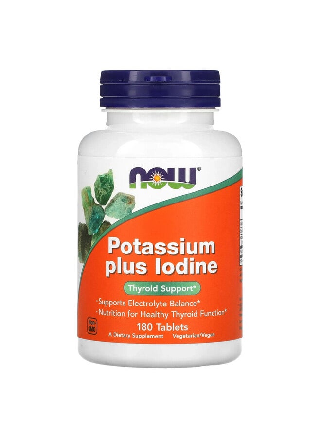 now Potassium Plus Iodine, 180 Tablets  - Image 1