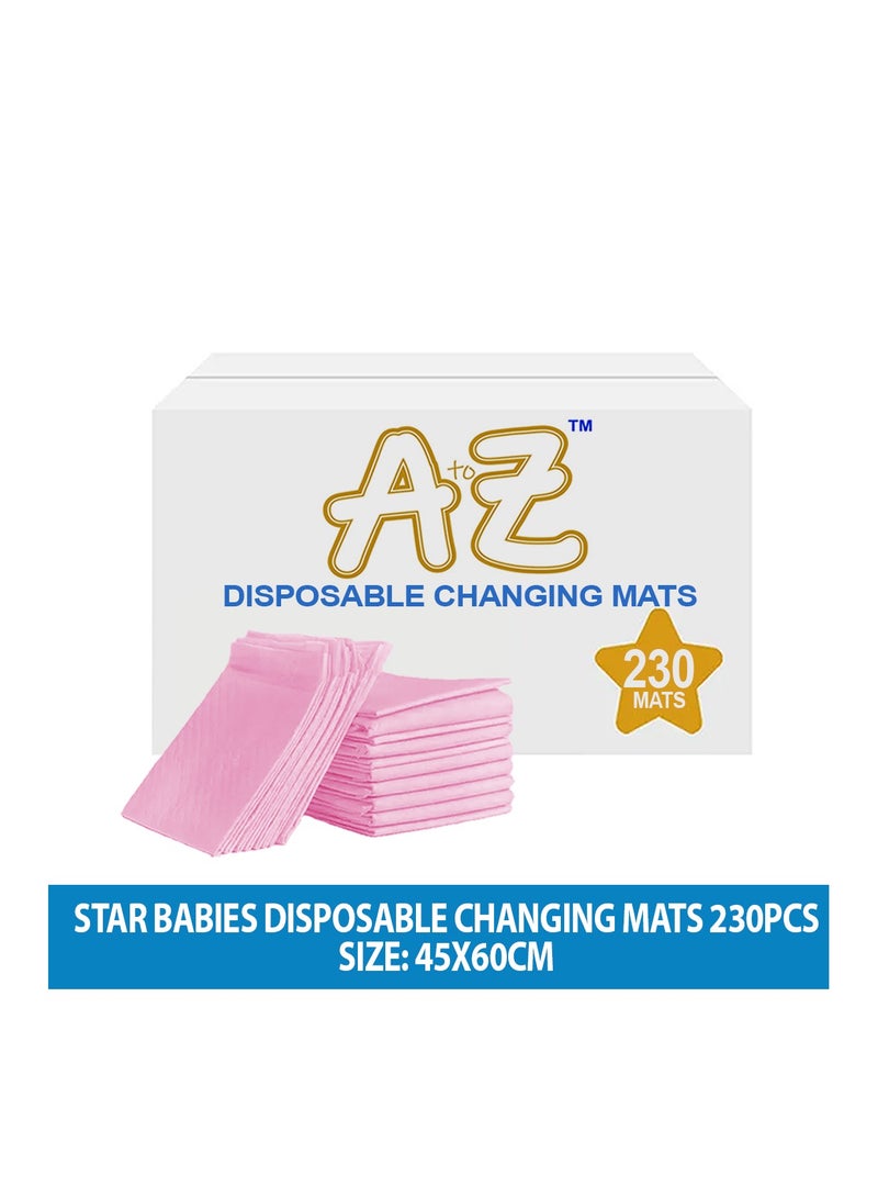 A TO Z A to Z - Disposable Changing Mat size (45cm x 60cm) Large- Premium Quality for Baby Soft Ultra Absorbent Waterproof - Pack of 230-Pink - Image 2