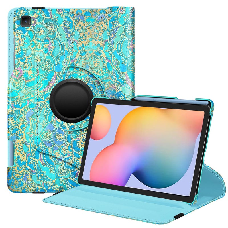 Fintie Rotating Case for Samsung Galaxy Tab S6 Lite 10.4 Inch 2024/2022/2020 with S Pen Holder, 360 Degree Swivel Stand Cover Auto Sleep/Wake, Shades of Blue - Image 1