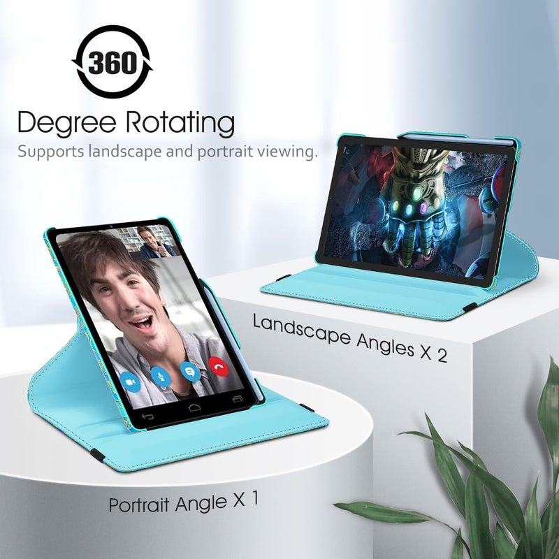 Fintie Rotating Case for Samsung Galaxy Tab S6 Lite 10.4 Inch 2024/2022/2020 with S Pen Holder, 360 Degree Swivel Stand Cover Auto Sleep/Wake, Shades of Blue - Image 5