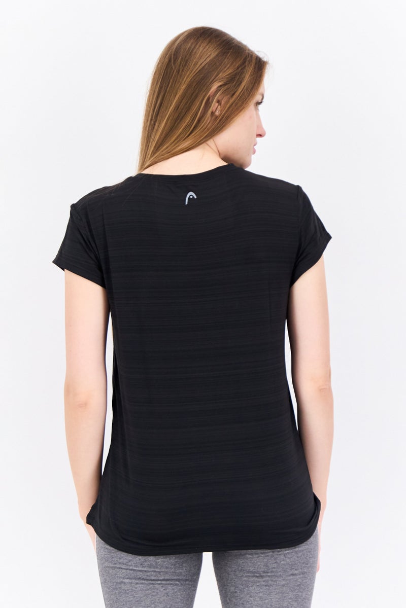 HEAD Women Relaxed Fit Short Sleeve Outdoor T-Shirt, Black - Image 4