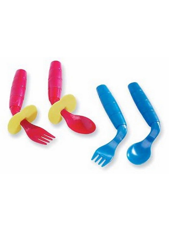 EasieEaters Curved Utensils - Left-Handed w/Shield
